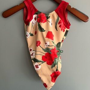 Lucky Leo brand, beautiful floral leotard.